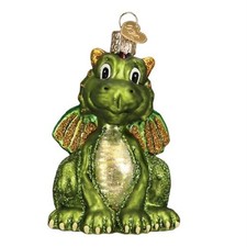 Old World Christmas Little Dragon Glass Ornament FREE BOX 12575 New