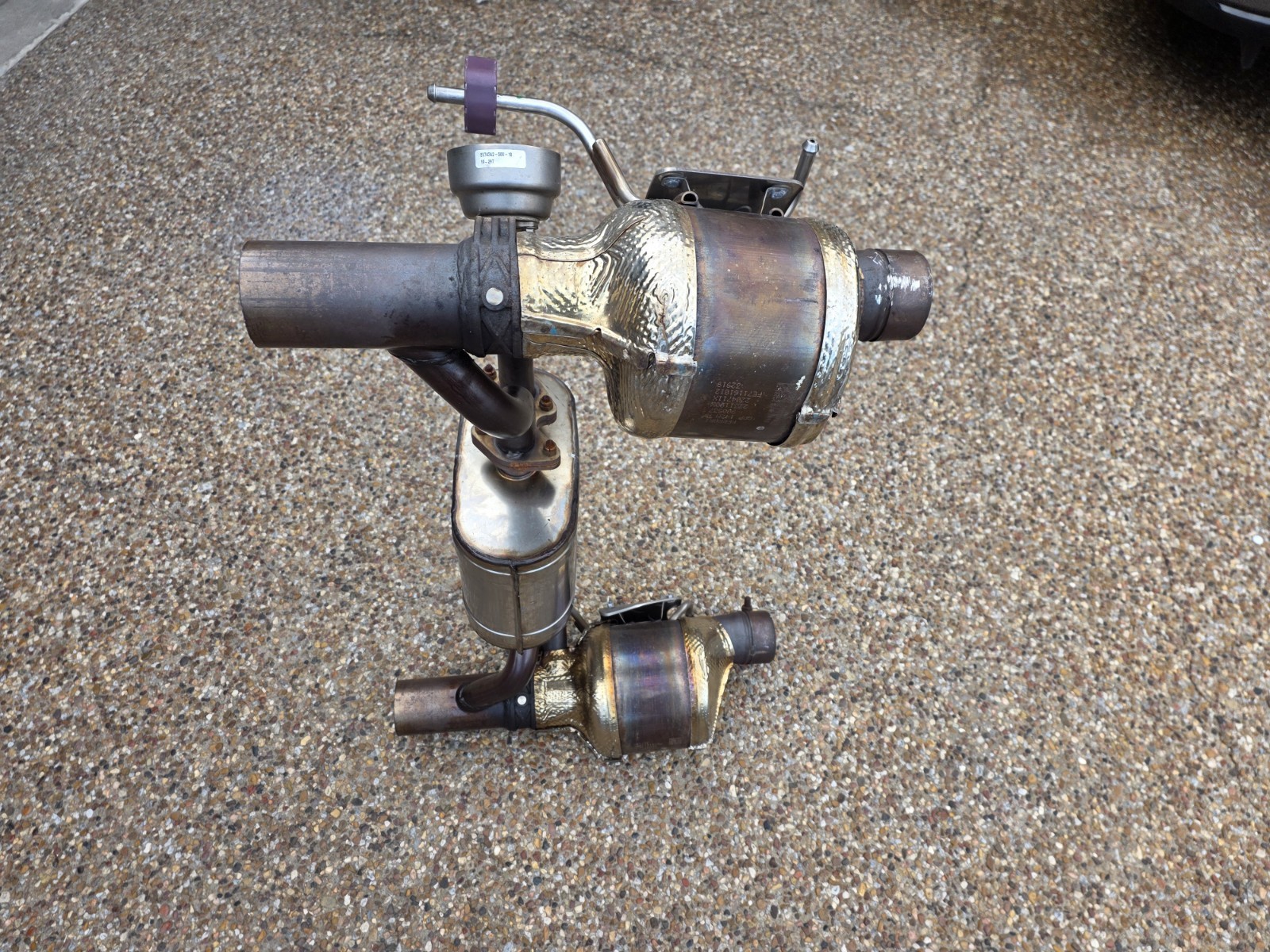 FERRARI 488 PISTA OEM EXHAUST CENTER SILENCER & (LEFT & RIGHT) GPF SYSTEM