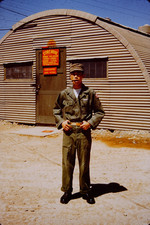 1950s Man Military Base Store Red Border Kodachrome  Slide BU-N