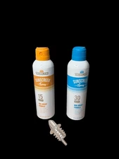 GoPong Sunscreen Flask Set – 2 Pack Bottles with Funnel - 8oz Each
