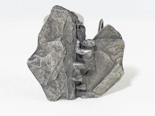 Vintage Pewter Rock Climber Belt Buckle BERGAMOT Brass Works 1980 Made In USA