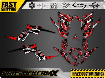 Kit gráfico personalizado Yamaha Raptor 700 700R 2013-2025 ATV graphics decals