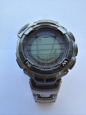 Casio Pathfinder PAW-1500T Solar Wristwatch, Solar, Triple Sensor Titanium Band