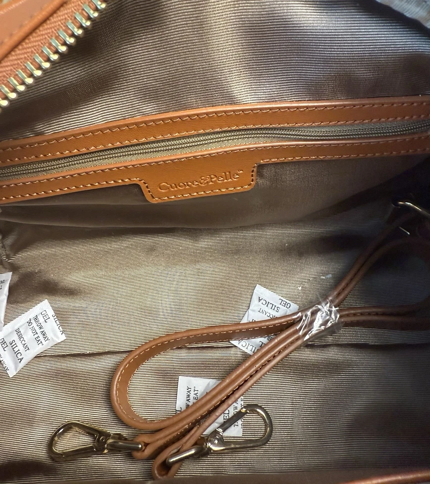 Bolso de mano Cuore & Pelle Celeste en color marrón coñac Foto 3 de 4