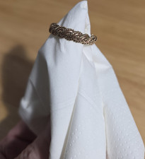 Clogau Rose Gold Twisted Rope Braided Band Ring Size P 