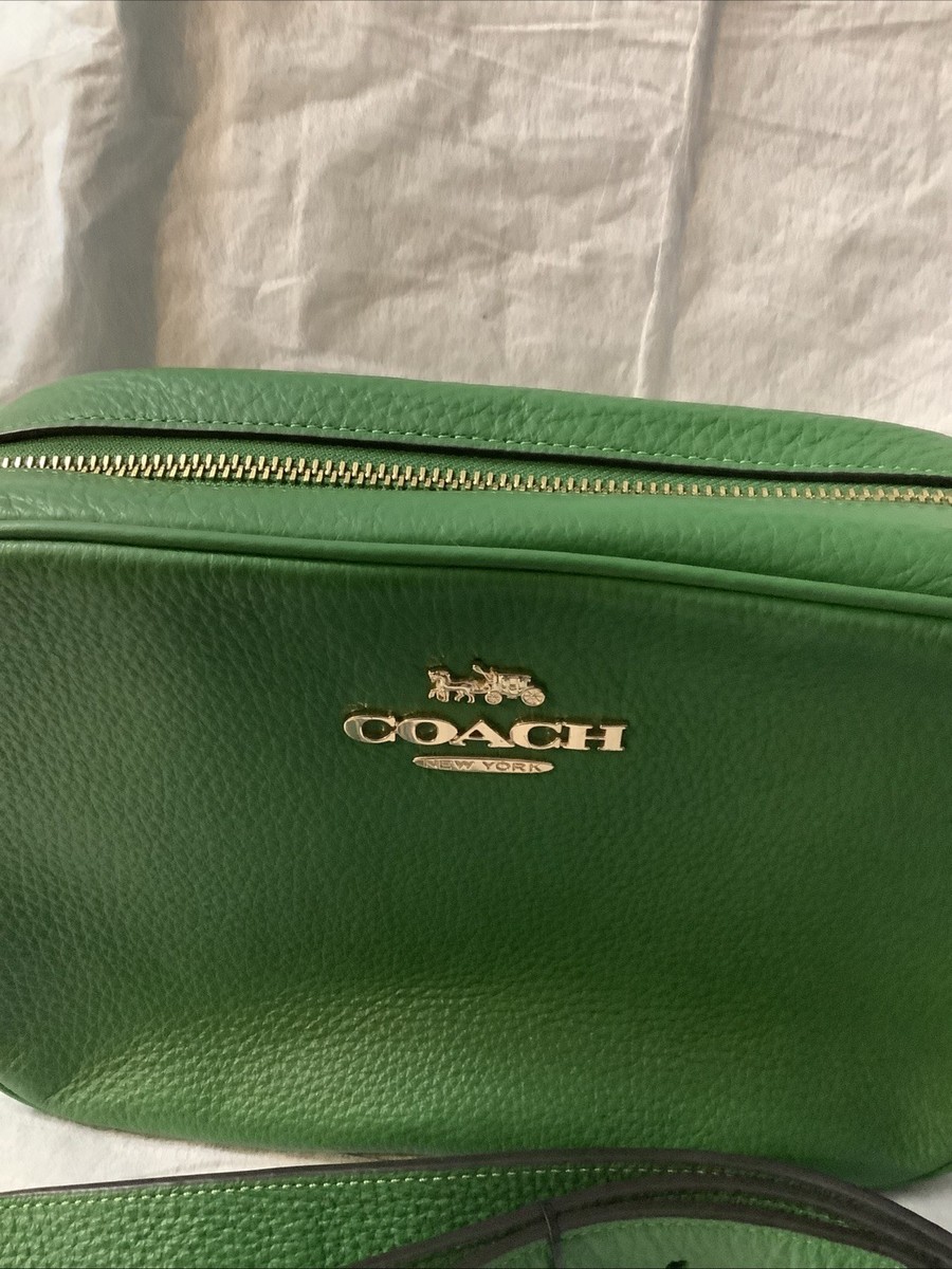 COACH Jamie Green Leather Shoulder / Crossbody Camera Bag | eBay