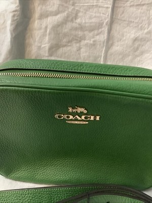 COACH Jamie Green Leather Shoulder / Crossbody Camera Bag | eBay
