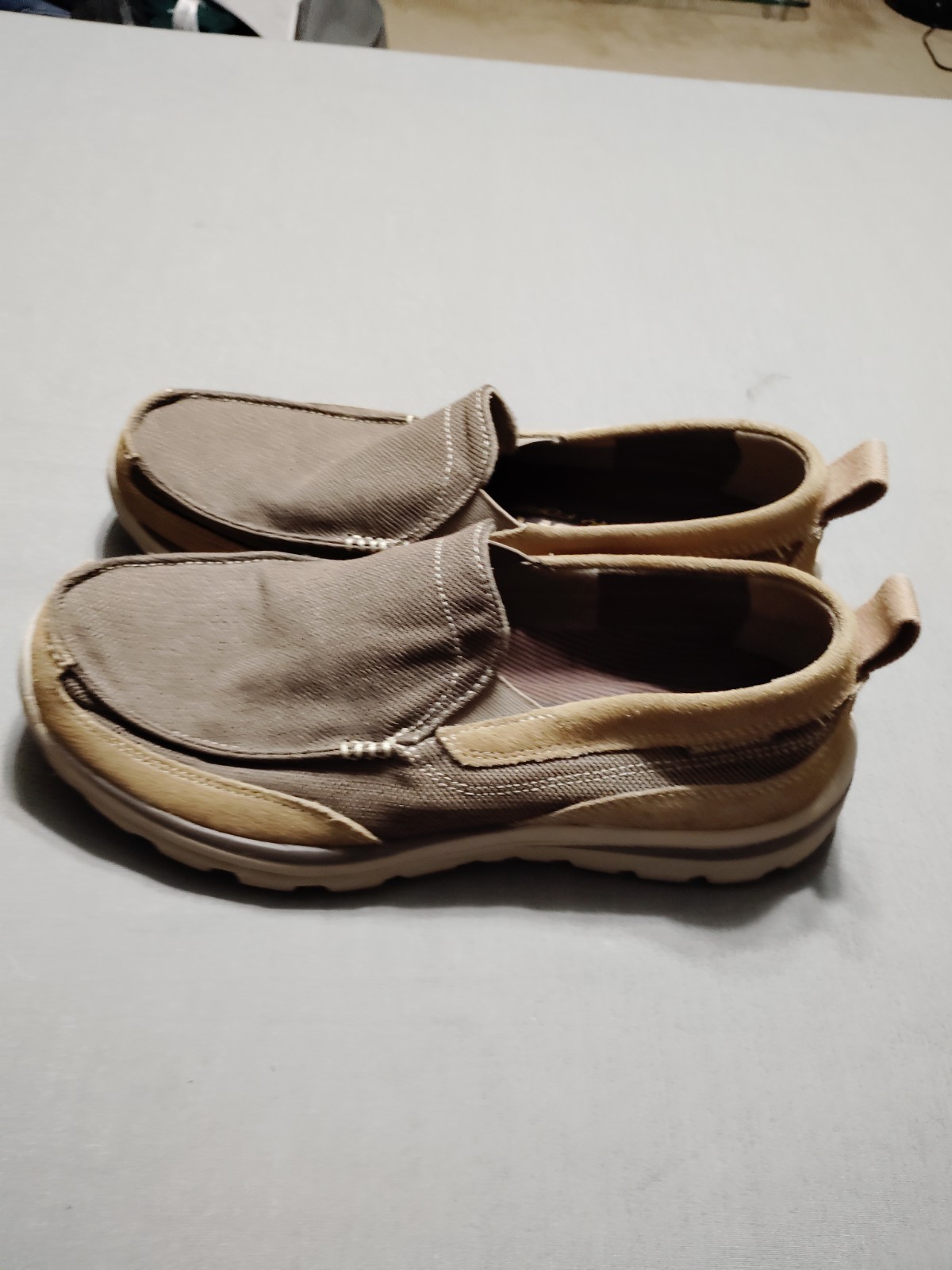 Skechers Relaxed Memory Foam Arch Slip-Ins Shoes Men 11 Two Tone Brown Old Money image 9