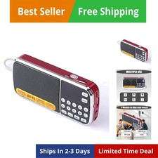 Portable AM/FM Radio and MP3 Speaker, Mini Rechargeable Radio with 0-9 Number...