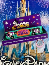 2026 Disney Parks Diecast Bus Transport Toy Dated Year Mickey & Minnie Mouse New