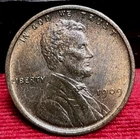 1909-P V.D.B. 1c. Lincoln Wheat Cent Uncirculated Brown