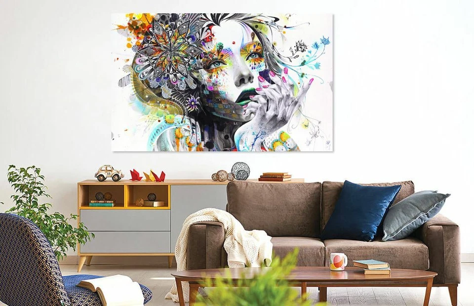 Abstract Girl Canvas Print home decor Australian framed Stretched wall Art