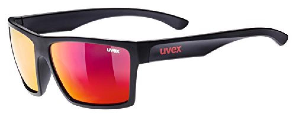 (TG. Taglia unica) uvex lgl 29, sonnenbrille Unisex Adulto, Black Mat/Red, one s