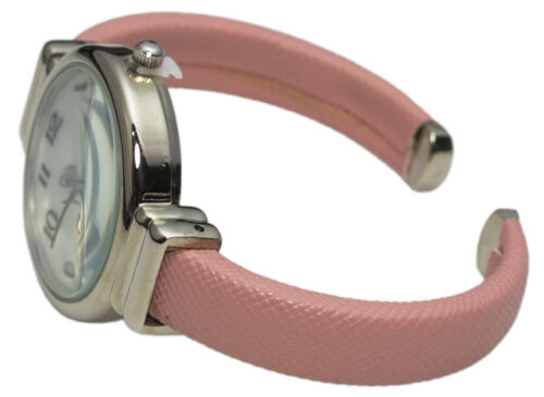 Blekon Collections Analog Quartz Saffiano 31mm Case Leather Cuff Bangle Watch - Picture 52 of 98