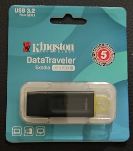 Clé USB 3.2 Gen 1 (3.0) Kingston Data Traveler Exodia 128 64Go Lecteur Flash