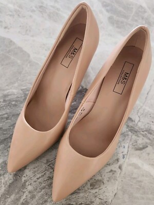 M&S VEGAN Leder INSOLIA Slipper Stilettoabsatz Pumps - 6,5 / 40