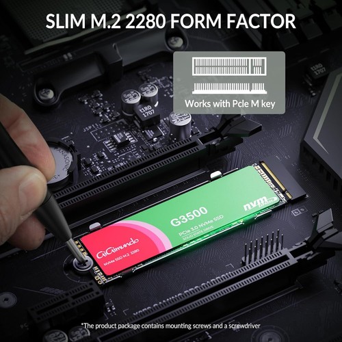 G3500 2TB M.2 PCIe Gen 3.0x4 NVMe SSD 2280 Max 3600MB/s Read for PC Gamers - Picture 5 of 8