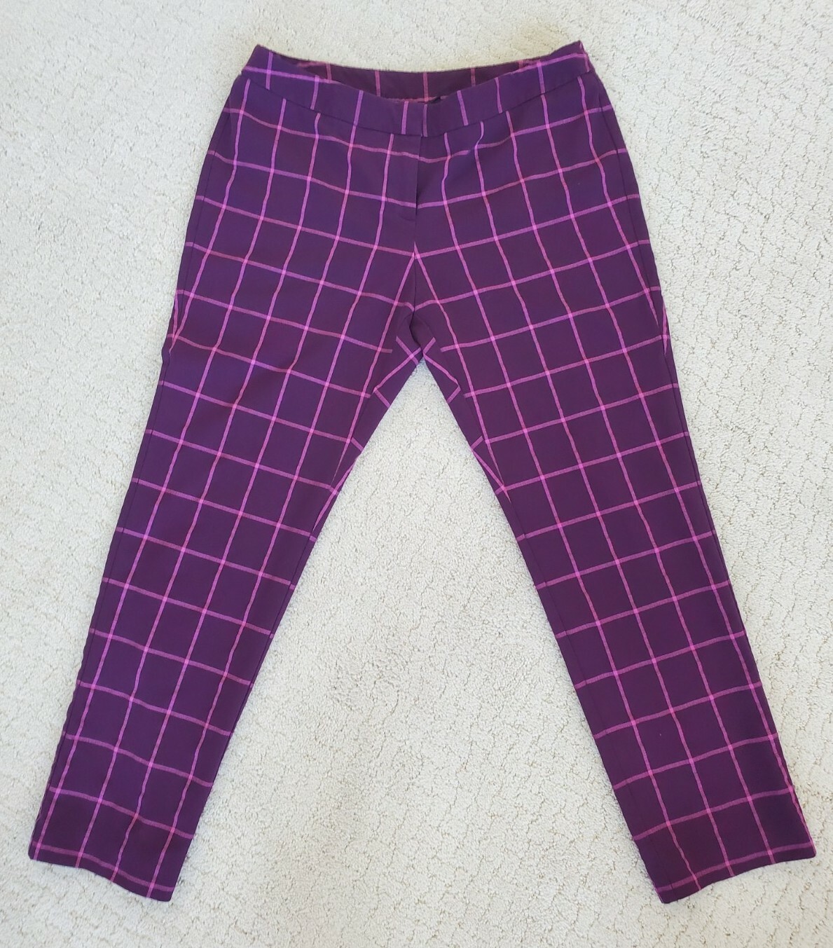 Purple Checked Pixie Style Pants - image 1
