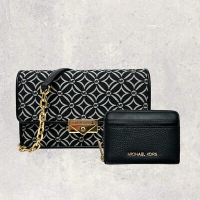 Michael Kors MK Tasche Crossbody Portmonee Geldbeutel Jet Set Cece Schwarz NEU
