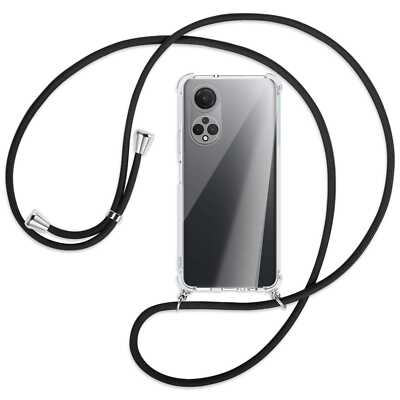 Handykette für Honor X7 (CMA-LX2) / Play 30 Plus schwarz Hülle mit Band Kordel