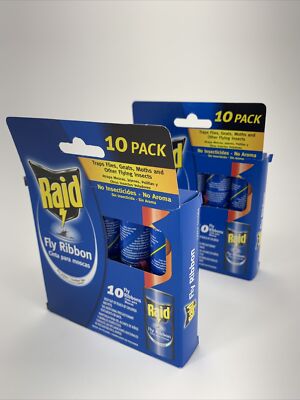 Raid Fly Ribbon Glue Trap – 10-Pack Flying Insect Strips, Bug Catcher, Fly Killer, Modern 3 thumbnail image