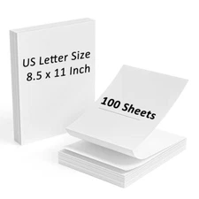 100 Sheets 8.5x11 Thermal Printer Paper US Letter Size for M08F M832 M834 MT800