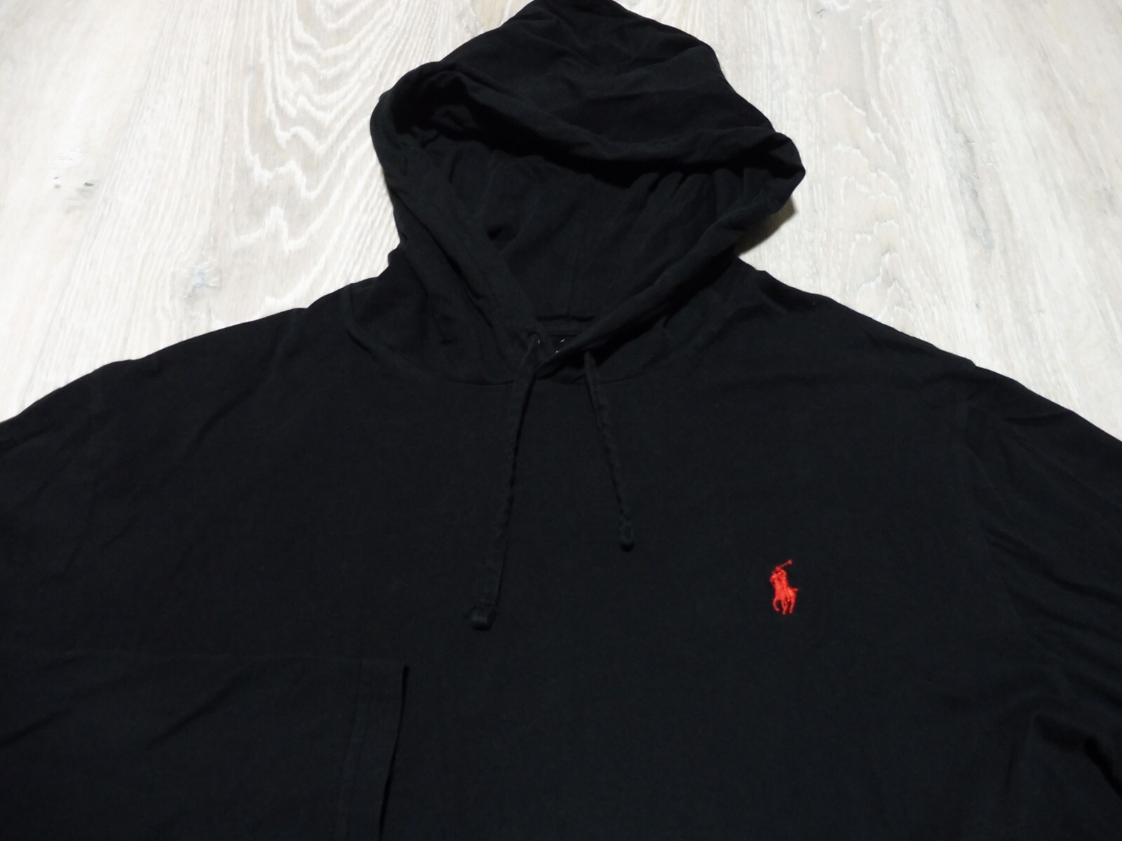RALPH LAUREN POLO Hoodie T Shirt 2XL XXL Black Red Long Sleeve | Inox Wind