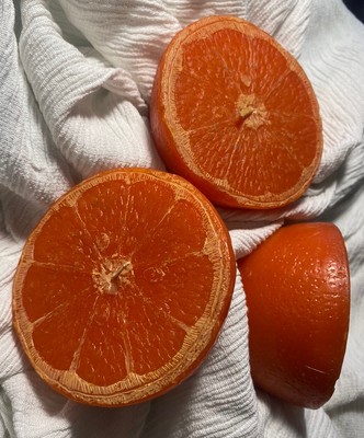 3 Orange Fruit Half Floating Candles New Florida 90s Retro 80s Spring Summer Dec