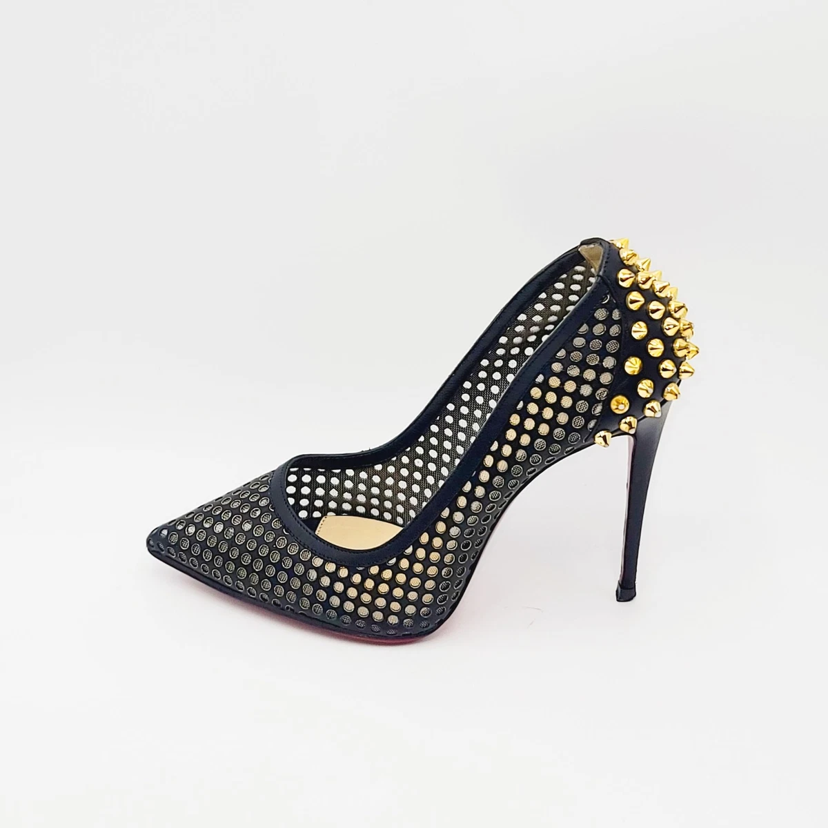 Black High Heels With Gold Spikes — free download