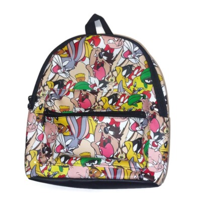 Bioworld WB MINI Backpack Bugs Bunny Tasmanian Devil Tweety Multi-Color 11'' x 9''