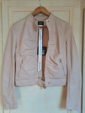 Liu Jo Milano, Genuine Women's Leather Jacket, Pearl Rose, Uk Size 10, Rare!