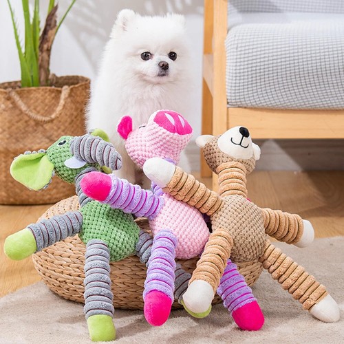 Juguetes chirriantes indestructibles grandes con sonido para perros juguete para masticar perros peluche chirriante perro masticar - Imagen 10 de 27