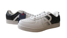 Armani Jeans scarpe da ginnastica/sneakers uomo bianco/nero taglia UK11 - tomaia in pelle