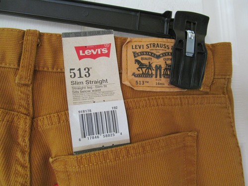 NWT Boy's LEVI'S 513 SLIM STRAIGHT BRONZE BROWN JEANS size 16 reg. W28 X L28 - Picture 8 of 9