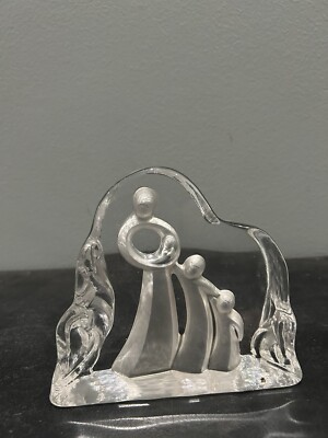 Enesco 2003  Motherhood  Glass Block Home Decor, Kim Lawrence 114659 Clear Glass