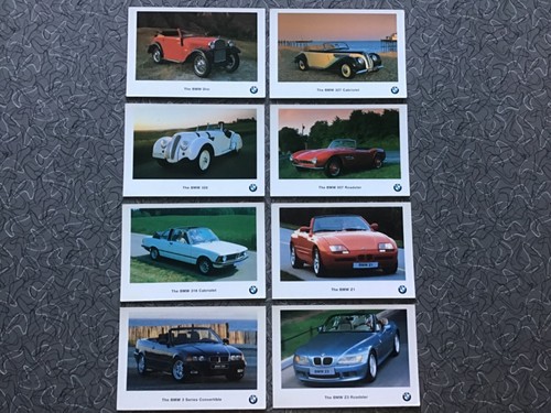 BMW Promotional Service MOT Post Cards Set of 8 Photographs Limited Edition