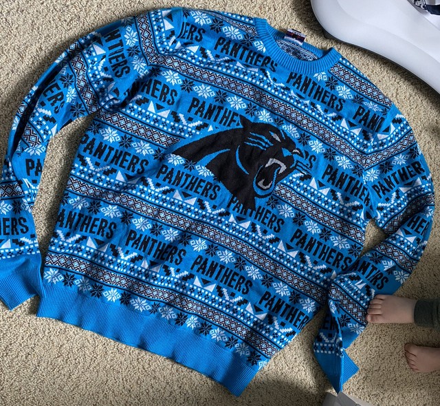 Carolina Panthers Ugly Christmas Sweater Mens Size XL NWOT | eBay