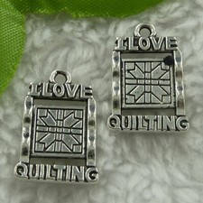 Free Ship 200pcs tibet silver rectangle charms 21X14mm B1928