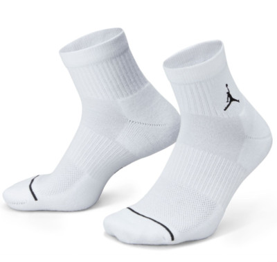 Nike Men's Air Jordan Everyday Ankle Socks 3-Pairs White DX9655-100 j