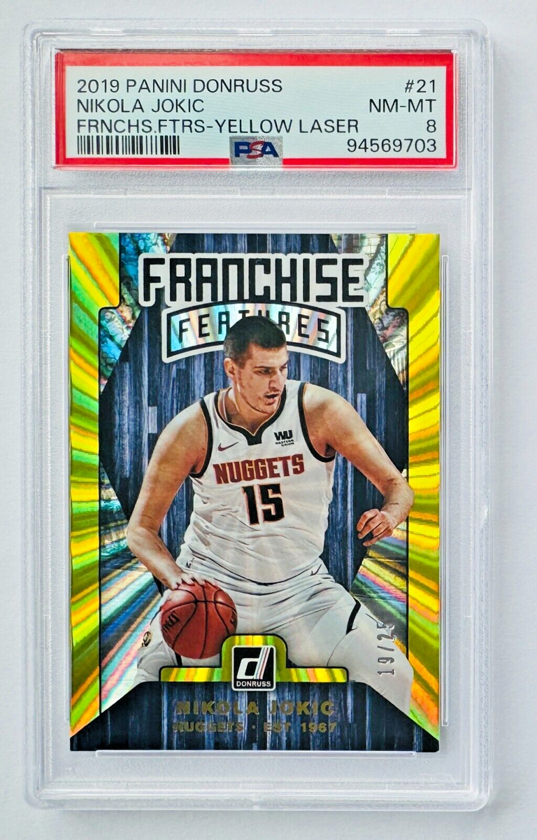 2019-20 Donruss Nikola Jokic Franchise Features Holo Yellow Laser 