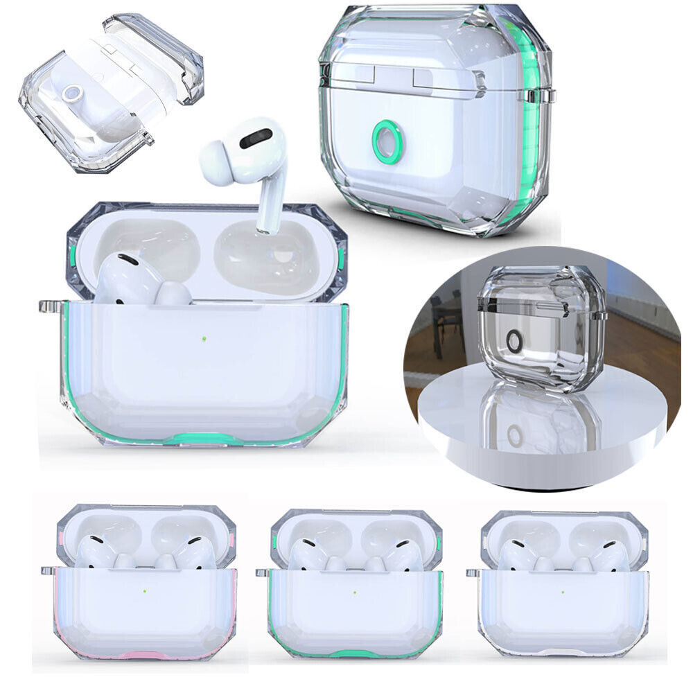 For Apple AirPods Pro Case Hybrid Armor Clear Cover Charging Protective Shell-image
