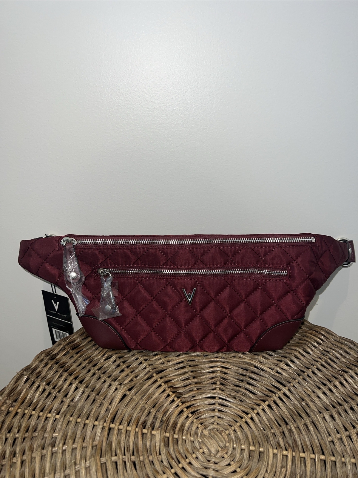 NWT Vanessa Williams Quilted Fanny Pack in Red Wine