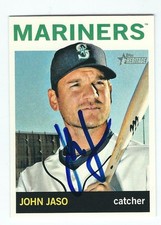 Autographed John Jaso Seattle Mariners 2013 Topps Heritage Card #242