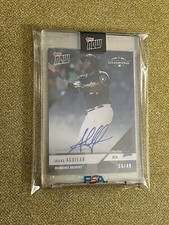 2018 Topps Now Postseason AL Central Champions Jesus Aguilar AUTO AUTOGRAPH /49
