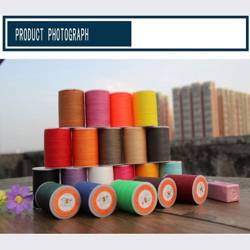 Professional 3 Strands Waxed Lined Thread 0.65mm 85M hand sewing leathercraft - Picture 49 of 49