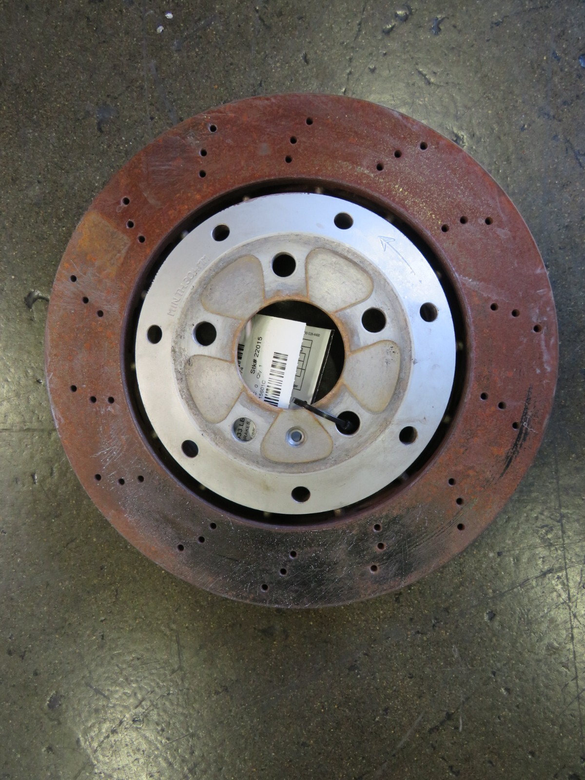 Lamborghini Gallardo, Spyder, LH, Rear Brake Rotor, Used, P/N 400615601C