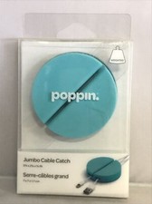 Poppin Weighted Jumbo Cable Catch 2-3/4" x 2-3/4" x 5/8", Aqua