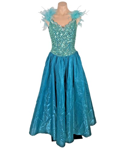 Cult Gaia Nira Gown Sequin and Feather Blue size small brand new with tags  | eBay