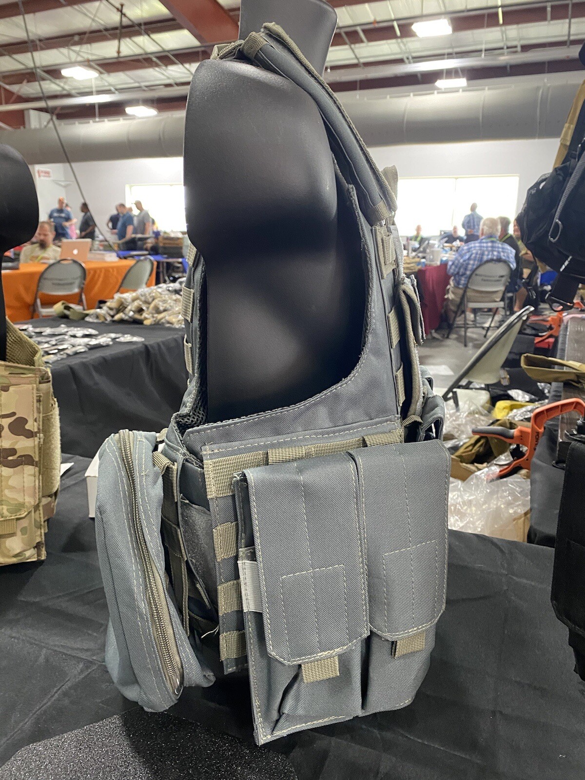 NEW! Tactical Vest Grey Blue Plate Carrier Military Rig Adjustable eBay