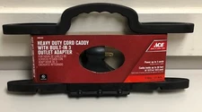 Ace Heavy Duty Cord Caddy w/Built-in 3 Outlet Adapter